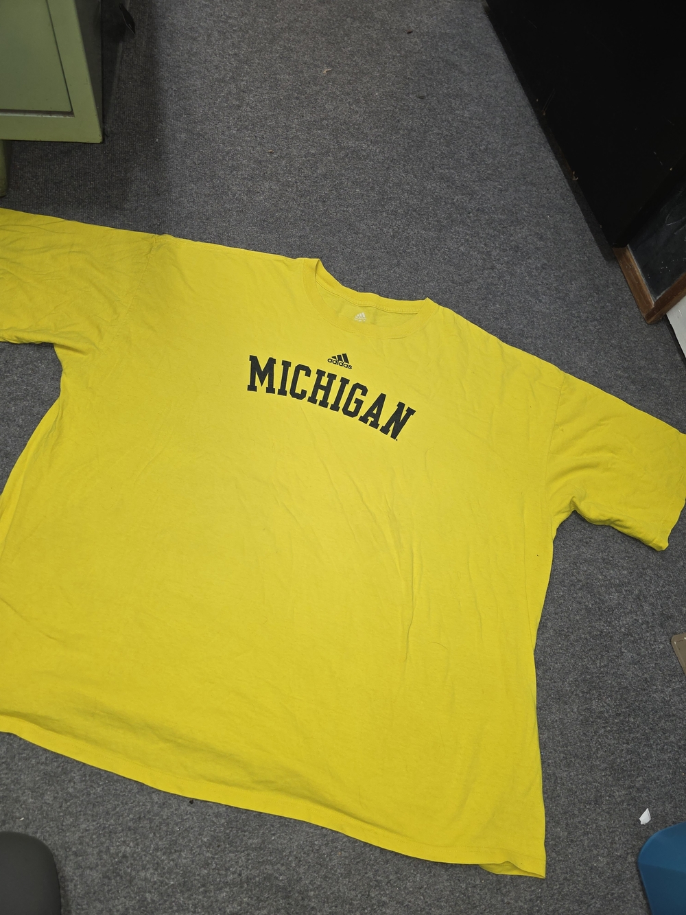 adidas Yellow Michigan Graphic Short Sleeve Tee